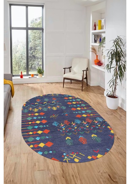 Iskandinav Desen Modern Kaymaz Yıkanabilir Oval Yolluk Mutfak Salon Halısı, O-Iskandinav-24-Renkli, fiyatları