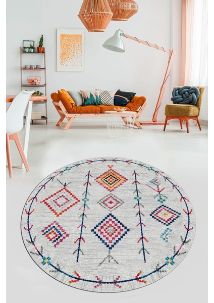 Iskandinav Desen Dijital Kaymaz Yıkanabilir Yuvarlak Mutfak Salon Halısı, Y-Iskandinav-11-Renklı, fiyatları