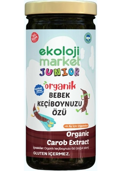 Ekoloji Market Organik Çiğ Tahin 230 gr + Organik Keçiboynuzu Özü 290 gr