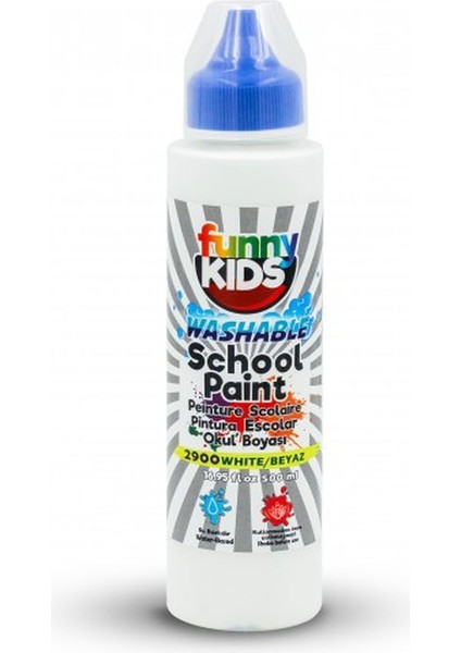(Washable) Yıkanabilir Okul Boyası 500ML - Beyaz