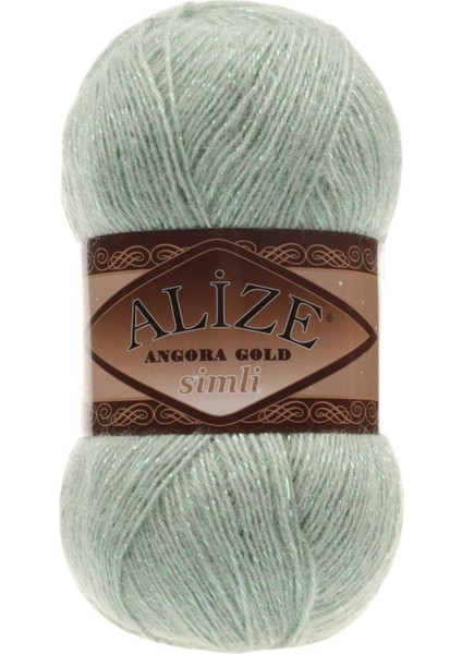 ( 5 Adet ) Angora Gold Simli Çağla 515 El Örgü Iplikleri Yelek Hırka Ipi Atkı Kazak Ipliği