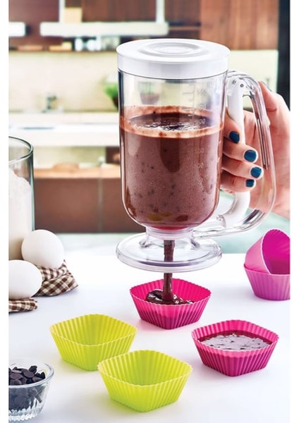 Ölçekli Hamur Porsiyonlayıcı Aparat Pankek Krep Kek Dağıtıcı Ölçülü Krema Akıtma Dökme Aleti fiyatları