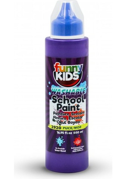 (Washable) Yıkanabilir Okul Boyası 500ML - Mor
