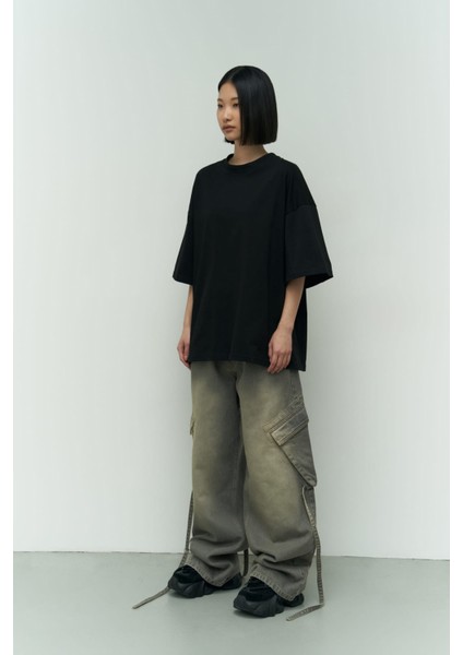 Collection I Like Mama Siyah Oversize T-Shirt