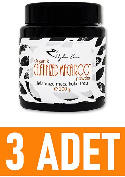 Ayhan Ercan Organik Jelatinize Maca Kökü Tozu Lepidyum Maca Root 100 gr (3 Adet)