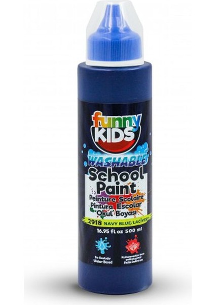 (Washable) Yıkanabilir Okul Boyası 500ML - Lacivert