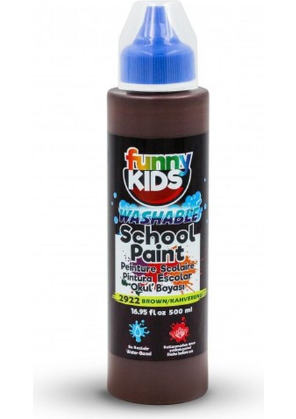 (Washable) Yıkanabilir Okul Boyası 500ML - Kahverengi