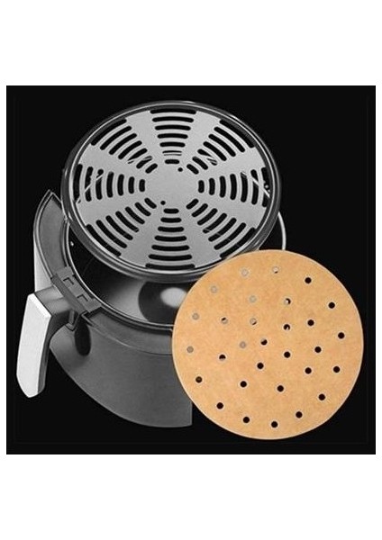 Air Fryer Pişirme Kağıdı Tek Kullanımlık Hava Fritözü Yuvarlak Delikli Model 100 Adet