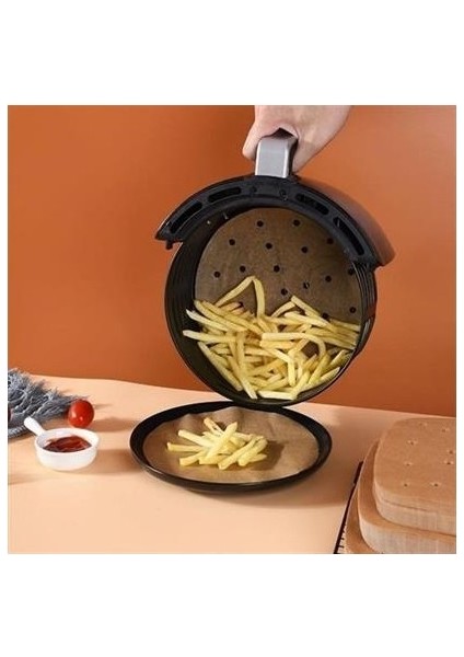 Air Fryer Pişirme Kağıdı Tek Kullanımlık Hava Fritözü Yuvarlak Delikli Model 100 Adet