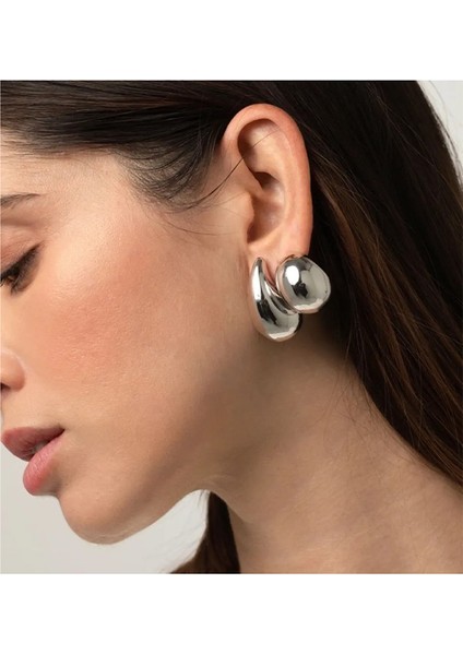 Aurrari Gold Bottega Gözyaşı Damla Model Küpe-Vintage Küpe-Gümüş Küpe fiyatları