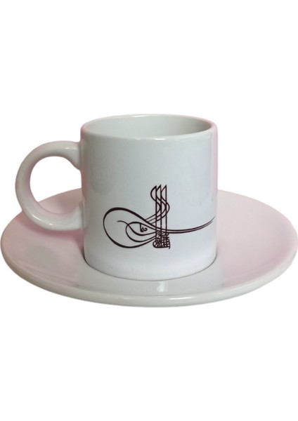 Osmanlı Tuğralı Baskılı Türk Kahvesi Fincanı