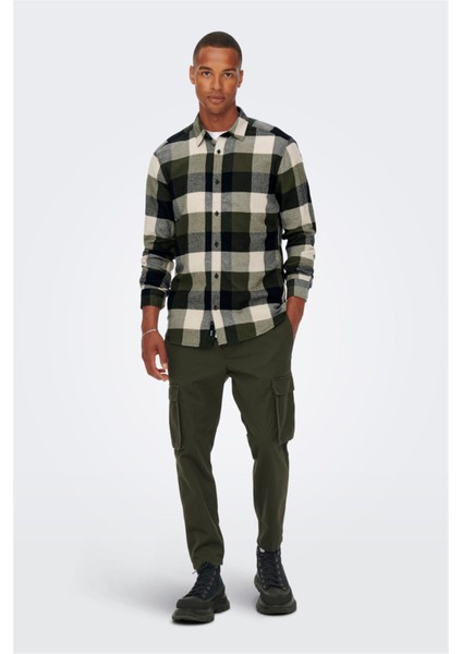 Onsgudmund Ls 3t Check Shırt Noos Forest