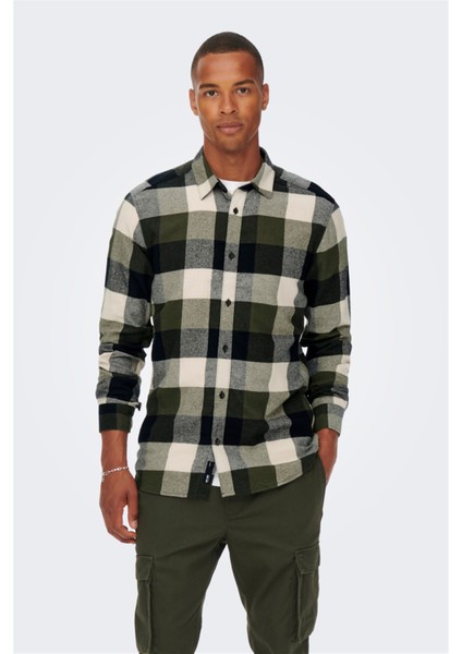 Onsgudmund Ls 3t Check Shırt Noos Forest fiyatları