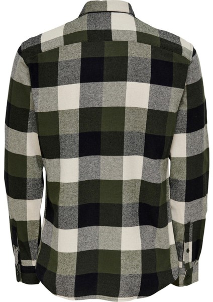 Onsgudmund Ls 3t Check Shırt Noos Forest fırsatları