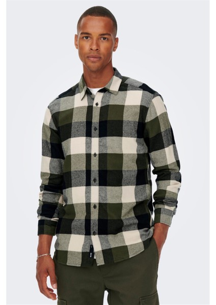 Onsgudmund Ls 3t Check Shırt Noos Forest indirimleri