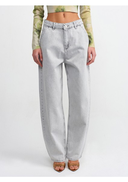 71450 Kar Yıkama Gri Skater Denim Pantolon-Gri modelleri