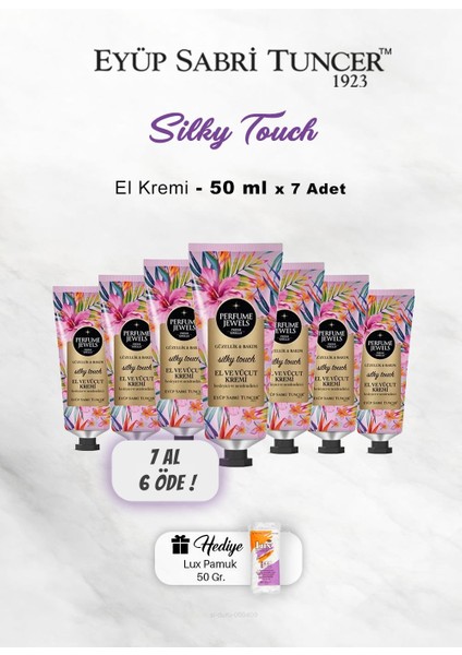 7 Al 6 Öde Eyüp Sabri Tuncer El ve Vücut Kremi Silky Touch 50 Ml, Pamuk Hediyeli