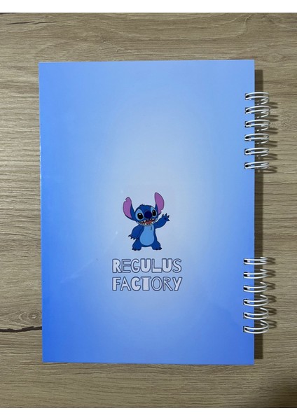 Stitch Karakterli A5 Boyutunda Defter 50 Sayfa, 1 Sayfa Bonus Mat Sticker