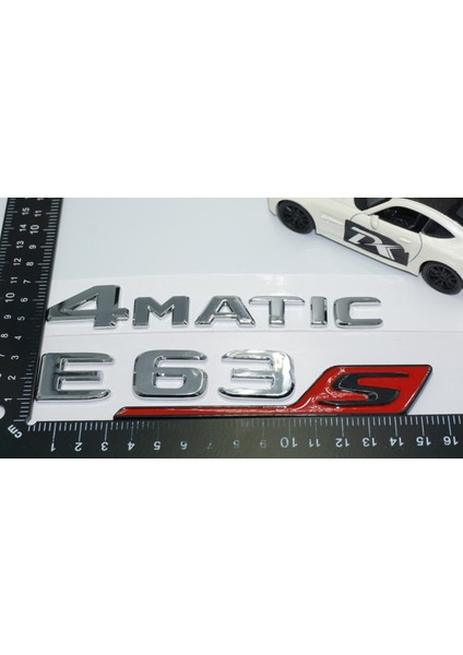 E63S 4matic Bagaj Krom Kırmızı Abs Yazı Logo Benz Ile Uyumlu modelleri