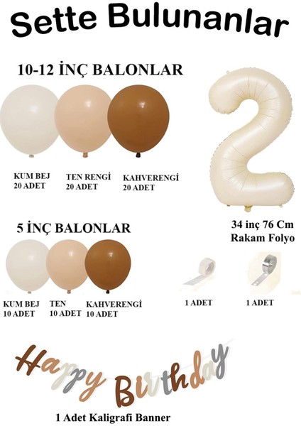 Retro Renkler Büyük Balon Zincir ve 2 Yaş Doğum Günü Seti fiyatları