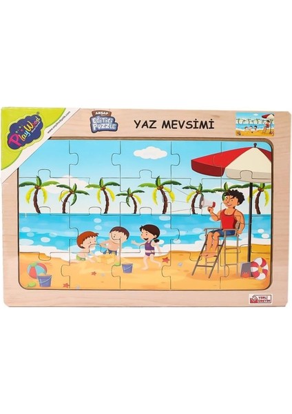 ONY-117/118/119/120 Ahşap Eğitici Puzzle -Yaz Mevsimi