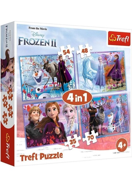 PUZZLE-34323 Frozen 2 4ın1 Puzzle