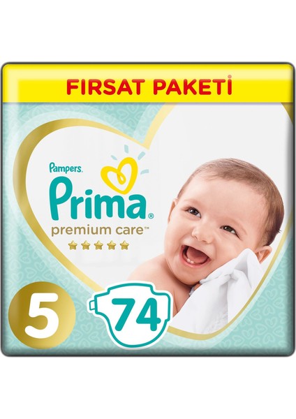 Premium Care Bebek Bezi Fırsat Paketi 5 Beden 74 Adet