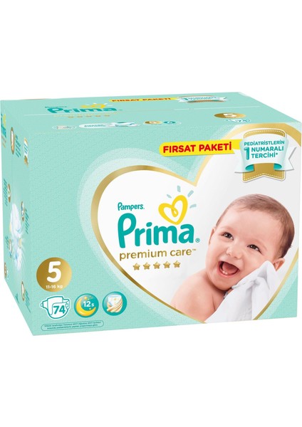 Premium Care Bebek Bezi Fırsat Paketi 5 Beden 74 Adet modelleri