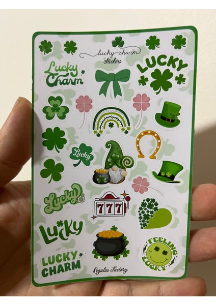 Cuppy Box Lucky Charm Sticker. 1 A6 Boy Sayfa 26 Parça Sticker.