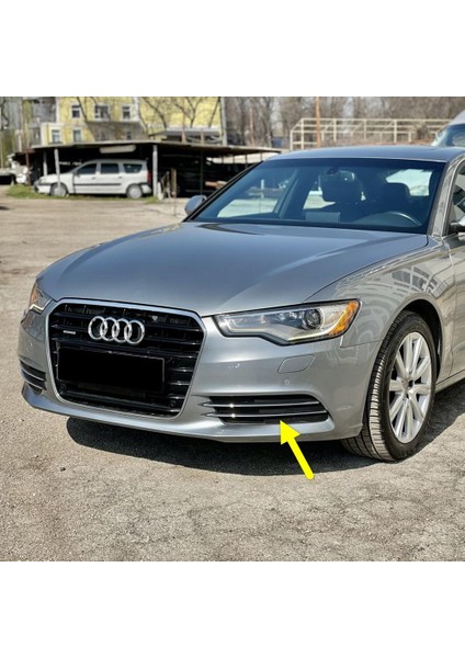 Audi A6 2012-2014 Ön Tampon Sol Sis Farı Kapağı Krom Çıtalı 4G0807681F