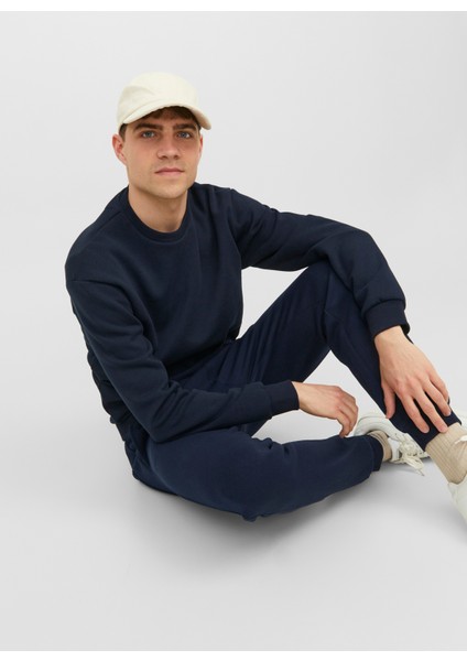 Lastikli Bel Lastikli Paça Lacivert Erkek Pantolon Jpstgordon Jjbradley Sweat Pant Gms