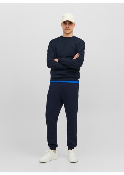 Lastikli Bel Lastikli Paça Lacivert Erkek Pantolon Jpstgordon Jjbradley Sweat Pant Gms