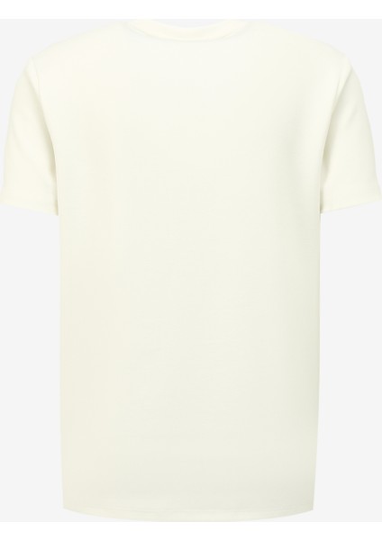 Beyaz Erkek Bisiklet Yaka Loose Fit T-Shirt D4SM-TST3277 fiyatları
