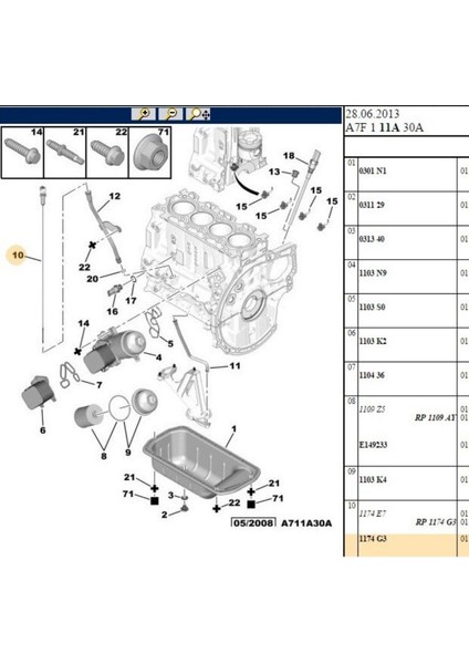 Yağ Çubuğu C2 C3 Nemo Bipper 206 207 307 Dw4 (TRL1174G3-1174G3)