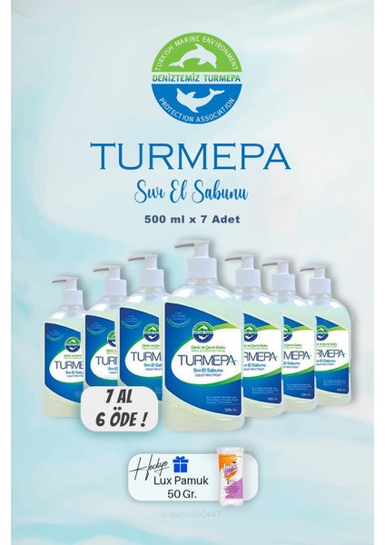 7 Al 6 Öde Turmepa Sıvı Sabun 500 Ml, Pamuk Hediyeli