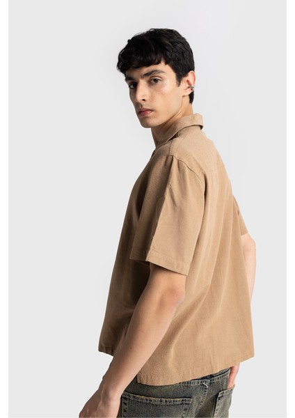 Kısa Kollu Keten Gömlek fırsatları