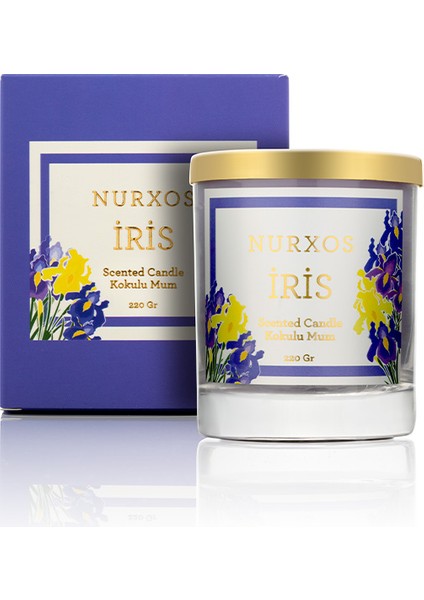 9681 Iris Kutulu 2 Adet Kokulu Mum+Freshener Oda Spreyi