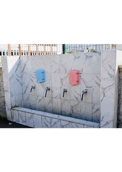 Yüksek Kapasiteli Okul, İşyeri ve Toplu Kullanım Alanları İçin 5kg Butonlu Sıvı Sabunluk Pembe