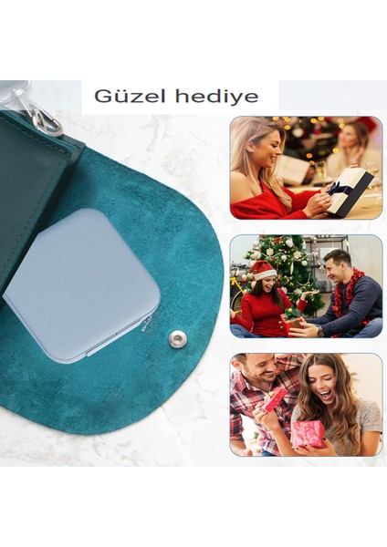 Çok Fonksiyonlu Takı Saklama Kutusu Aynalı Seyahat Mücevher Kutusu, Mini Saklama Kutusu, Yüzükler, Küpeler, Kolyeler, Kızlar Için Hediyeler Için Uygun Koyu Mavi (Yurt Dışından)