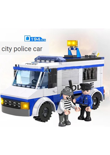 BEAUTYLIFE Store City Police Car Building Sets 194 Pieces Police Patrol Car Toys Cop Car Prisoner Transporter Building Kit For Boys And Girls Age 6 And Up (Yurt Dışından)