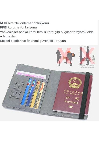 Rfıd Pasaport Klipsi Seyahat Kılıfı Cüzdan Kadın Erkek Aile Tatili Seyahat Esasları Siyah (Yurt Dışından) modelleri