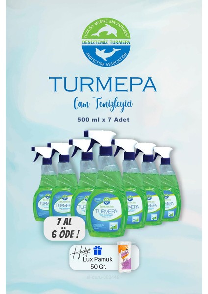 7 Al 6 Öde Turmepa Cam Temizleyici 500 Ml, Pamuk Hediyeli
