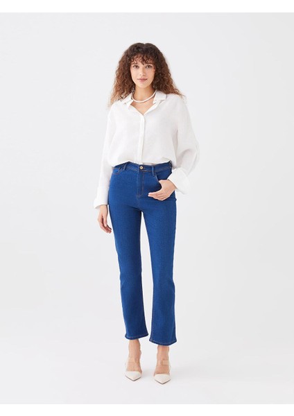 Lcwaıkıkı Basic Kadın Yüksek Bel Slim Fit Düz Jean Pantolon fiyatları