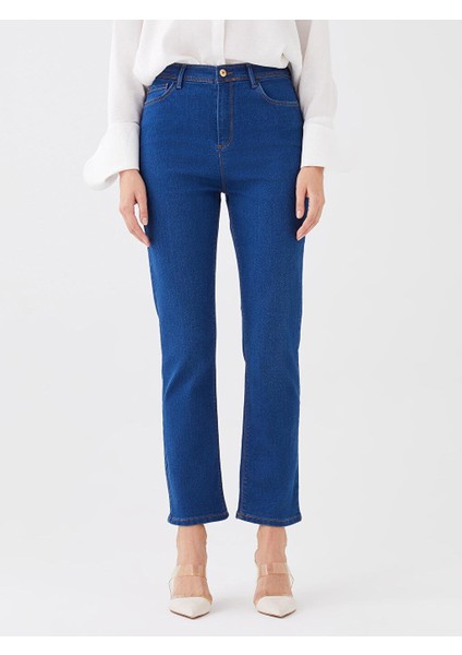 Lcwaıkıkı Basic Kadın Yüksek Bel Slim Fit Düz Jean Pantolon fırsatları