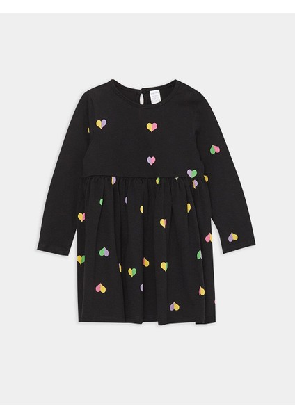 Lcw Baby Bisiklet Yaka Uzun Kollu Baskılı Kız Bebek Elbise 2'Li fırsatları