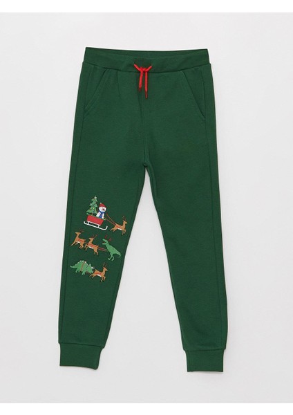 Lcw Kids Beli Lastikli Yılbaşı Temalı Erkek Çocuk Jogger Eşofman Altı