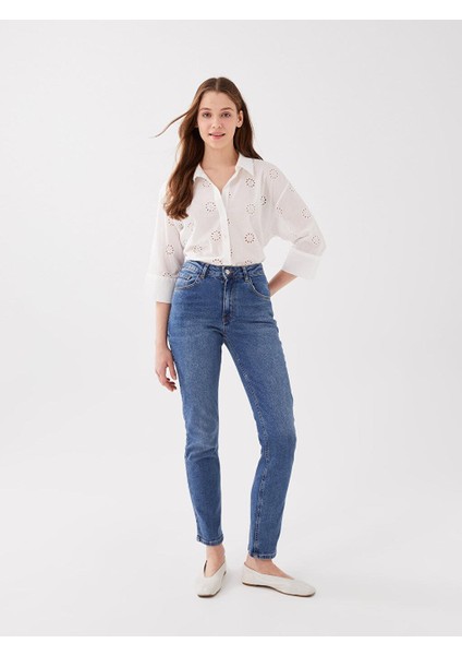 Lcw Jeans Yüksek Bel Straight Fit Kadın Jean Pantolon