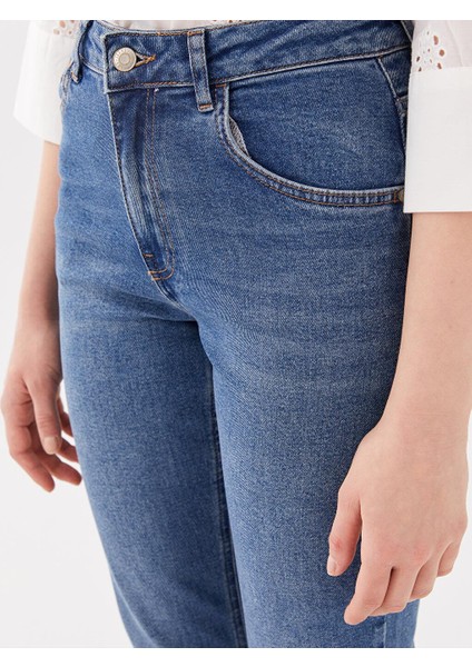 Lcw Jeans Yüksek Bel Straight Fit Kadın Jean Pantolon modelleri