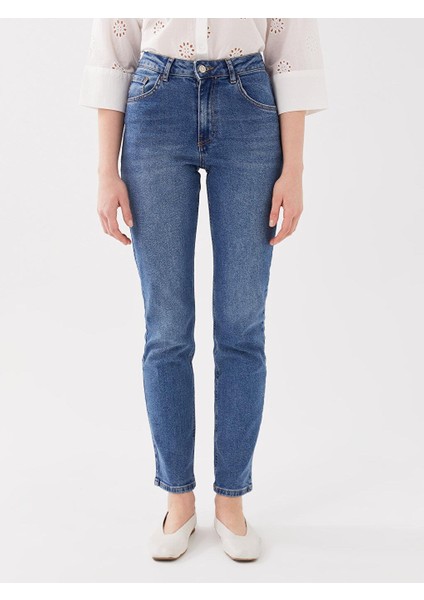 Lcw Jeans Yüksek Bel Straight Fit Kadın Jean Pantolon fırsatları