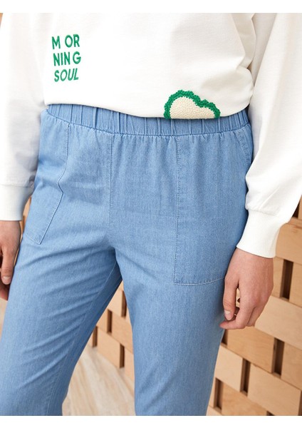 Lcw Modest Kadın Slouchy Düz Jean Pantolon